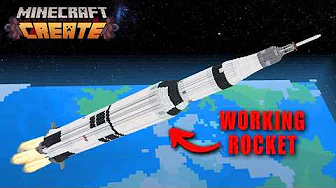 I Built A Rocket Ship And Went to Space Using Create Mod