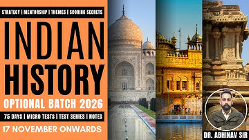 HISTORY Optional Batch | 17 Nov Onwards | Strategy, Themes & Mentorship | 7 Days Demo #joktaacademy