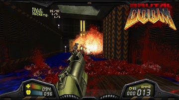 Brutal Doom v22 Test5 RC2 | Doom 2 Remake from Hell - Map03: The Gantlet | 4K/60