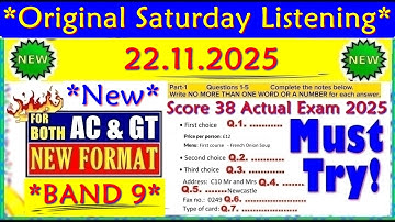 IELTS LISTENING PRACTICE TEST 2025 WITH ANSWERS | 22.11.2025