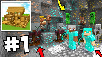 Block Crazy Robo World How To Find Diamonds - Multiplayer Survival Series Part 1