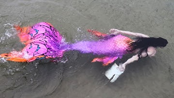 SWIMMING IN A NEW MERMAID TAIL (bloopers + bts) 🦋✨ Fluttering Dream Mermaid Tail by Nereid Studios