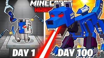 I Survived 100 Days as a MECHA WOLF in HARDCORE Minecraft