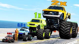 Big vs Medium vs Small Monster Trucks #9 - Beamng drive