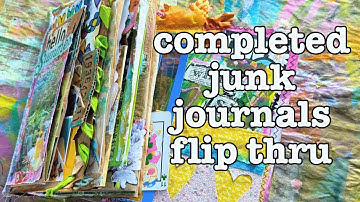 my latest completed creative junk journals📖✨| flip through (paper asmr, no talking)