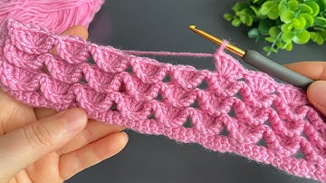 ✨ Easy 3D Zigzag Crochet Pattern | Beautiful Airy Stitch Tutorial for Beginners (Tığ İşi) 4K