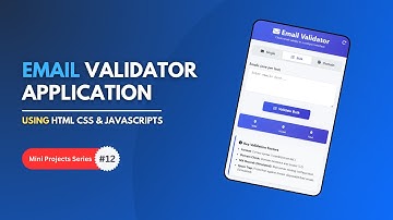 Building an Email Validator using html css javascript project