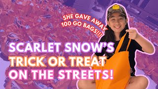 SCARLET'S TRICK OR TREAT 👻 She gave away 100 GoBags that she shopped for and packed for Halloween!