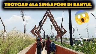 VIRAL❗ NEW TOURISM ATTRACTION IN BANTUL: SINGAPORE-STYLE SIDEWALK ON THE PANDANSIMO BRIDGE