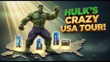 “Een droomreis: HULK verkent de iconische bezienswaardigheden van Amerika!”