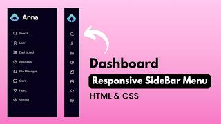 Build A Responsive navbar Menu using HTML and CSS