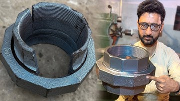How an Expert Machinist Re-Made a Completely Shattered Nut Using a Solid Iron Round