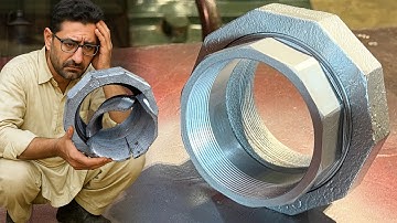 How an Expert Machinist Re-Made a Completely Shattered Nut Using a Solid Iron Round