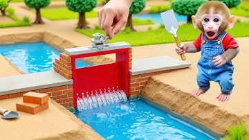 Monkey Nana drives a Tractor and faces a giant ostrich over a mysterious egg - NANA MONKEY LIFE