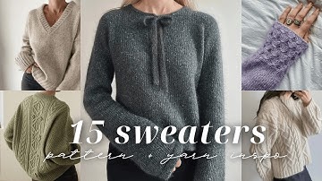 15 sweater knitting patterns perfect for winter ✨ + yarn & color ideas! ❄️