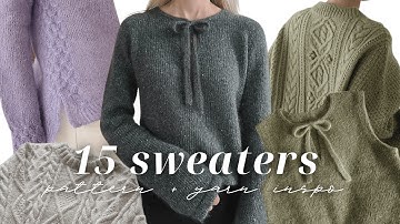 15 sweater knitting patterns perfect for winter ✨ + yarn & color ideas! ❄️