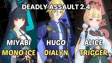 NEW Deadly Assault ZZZ | M0 Miyabi Lycaon x Hugo Dialyn Team x Alice Trigger | Zenless Zone Zero 2.4