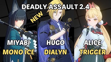 NEW Deadly Assault ZZZ | M0 Miyabi Lycaon x Hugo Dialyn Team x Alice Trigger | Zenless Zone Zero 2.4
