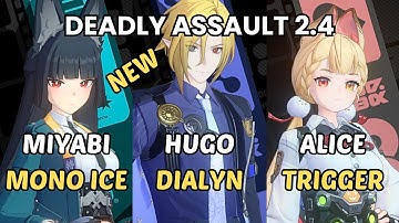 NEW Deadly Assault ZZZ | M0 Miyabi Lycaon x Hugo Dialyn Team x Alice Trigger | Zenless Zone Zero 2.4