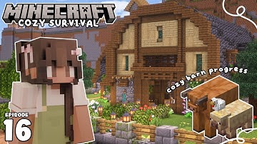 Decorating A Cozy Minecraft Barn Area! | Cozy Minecraft Survival Let