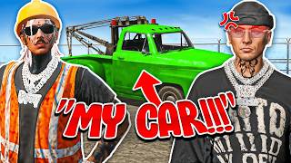 Repossessing Internet Gangsters VEHICLES! (KICKING THEM OUT OF CARS!)