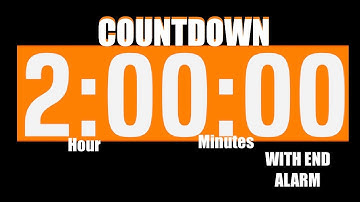 2 Hour Timer Countdown +End Alarm Orange