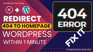 How to Set 404 Page in Wordpress Elementor Free [2025 Guide] | Only 2 Step | EcomBoost Solutions