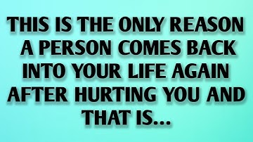 DIT IS DE ENIGE REDEN WAAROM IEMAND WEER IN JE LEVEN TERUGKOMT, NADAT HIJ JE HEEFT GEKWETST EN DA...