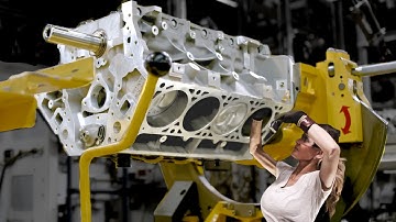 Inside US Chevrolet V8 Engine Factory – Building "never" recalled Chevy engines (Production line)