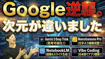 【必見】Gemini進化やばすぎ！超具体的に紹介①Gemini3のベースアップ　②Nanobanana Proで日本語図解が何でも作れる③NotebookLMが超進化　④AI studioでツール化も