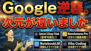 【必見】Gemini進化やばすぎ！超具体的に紹介①Gemini3のベースアップ　②Nanobanana Proで日本語図解が何でも作れる③NotebookLMが超進化　④AI studioでツール化も