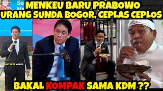 Purbaya, Menkeu Baru‼️Urang Sunda Ceplas Ceplos Mirip Bu Susi. Bakal Cocok Sama KDM ⁉️