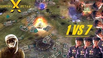 C&C Generals Contra X Beta 2 (1 VS 7 Insane AI, AAG Power)