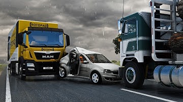 BeamNG Drive - Best Truck Crashes | Dangerous Driving