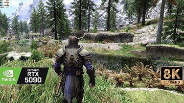[8K60] Skyrim Ultra Modded graphics 3100+Mods in 2025 RTX5090- Ro Modlist with Raytracing