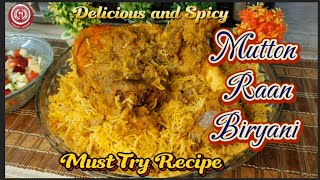 Mutton Raan Biryani Recipe By Classic Cuisine |How To Make Easy Mutton Leg Biryani | Full Of Taste