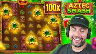 WE GOT a MASSIVE 6 SCATTER BONUS on the *NEW* AZTEC SMASH SLOT!! (Bonus Buys)