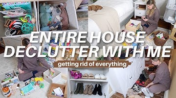 ENTIRE HOUSE DECLUTTER & ORGANIZE WITH ME | getting rid of everything before 2026! full home reset