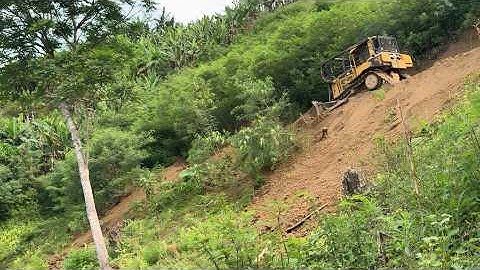 Caterpillar D6R XL Bulldozer Brutally Creates a New Forest Road in Extreme Terrain