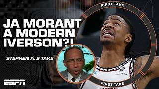 Stephen A. compares JA MORANT TO ALLEN IVERSON 😱 'MAKE NO MISTAKE! HE'S THE REAL DEAL!' | First Take