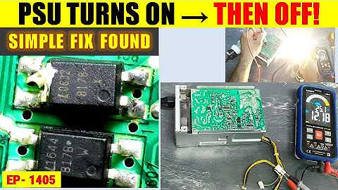 {1405} Computer Power Supply Turns OFF After Start | Simple Fix HP 901771-002 PSU Repair