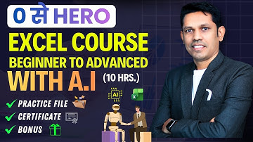 Learn Full Excel course from Basic to Advanced with A.I. | Excel with A.I Masterclass