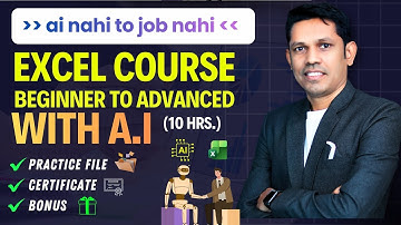 Learn Full Excel course from Basic to Advanced with A.I. | Excel with A.I Mastercalss