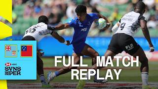 Pacific rivals COLLIDE in Perth! | Fiji v Samoa | Perth HSBC SVNS 2024 | Full Match Replay