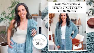 Download lagu Wheat Stitch™ Cardigan | Modern Crochet Cardigan Pattern Full Video Tutorial