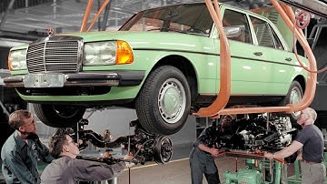 How Mercedes W123 was built in 1976 – Building legendary W123 “The Tank” (Retro Factory tour)