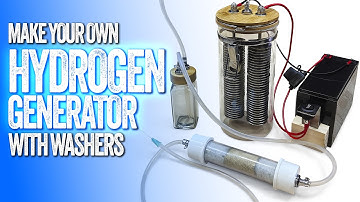 Making a Simple Hydrogen Generator with Washers - Water in Hydrogen - HHO