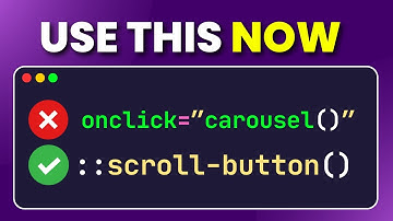 CSS ONLY Carousel in 6 Minutes! | Master ::scroll-button()