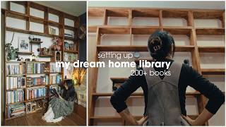 DIY Building My DREAM Home Library For 200  Books 📖 | Room Makeover