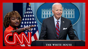 President Biden takes questions for first time at podium of the White House press briefing room